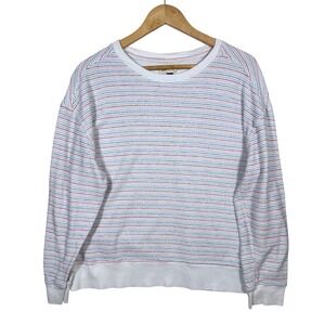 Universal Thread Women's Striped Crew Neck Long Sleeve Sweatshirt
